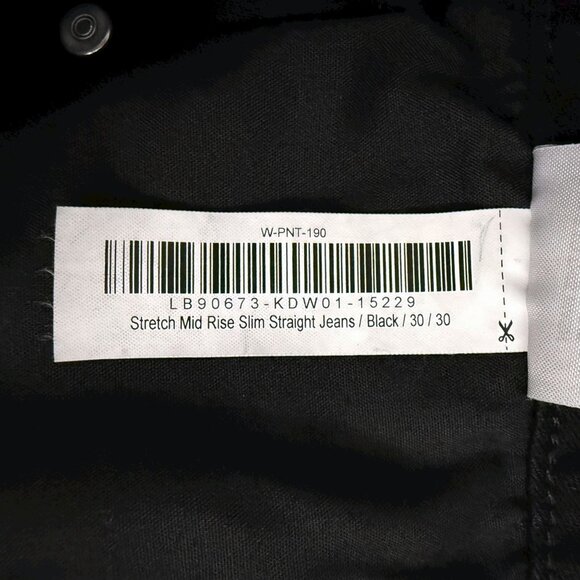 Quince Bella Stretch Straight Denim Jeans Black Women's 30 Organic Cotton New - Picture 13 of 14